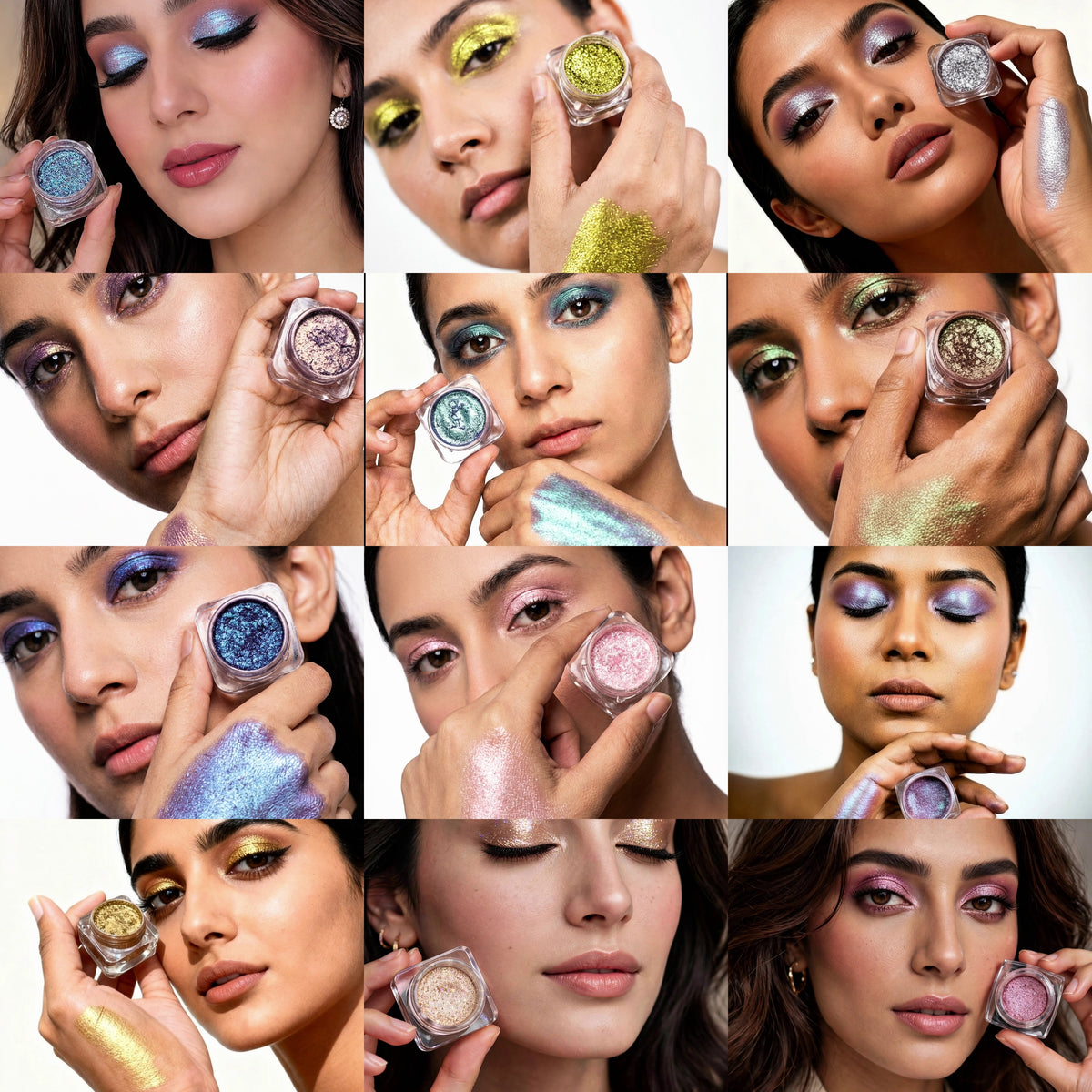 Enhanced beauty 3d creamy eyeshadow color shifting shades