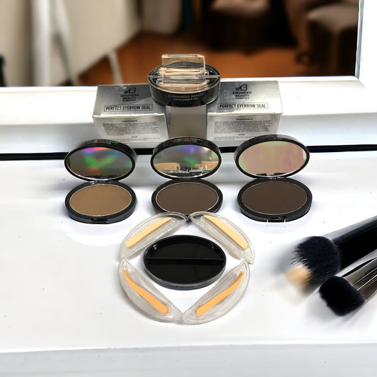 Enhanced beauty eyebrow+contour pressd powder
