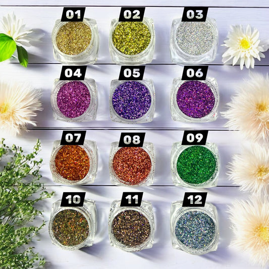 Enhanced beauty chromatic holographic glitter