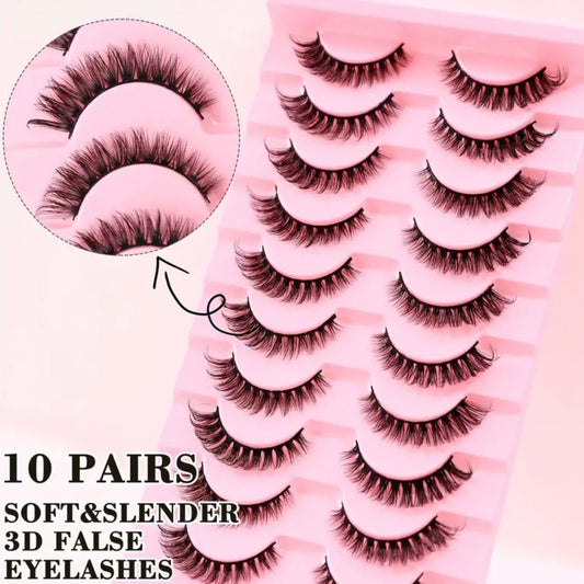 Enhanced Beauty 3d mink cat eye lashes 10 pairs
