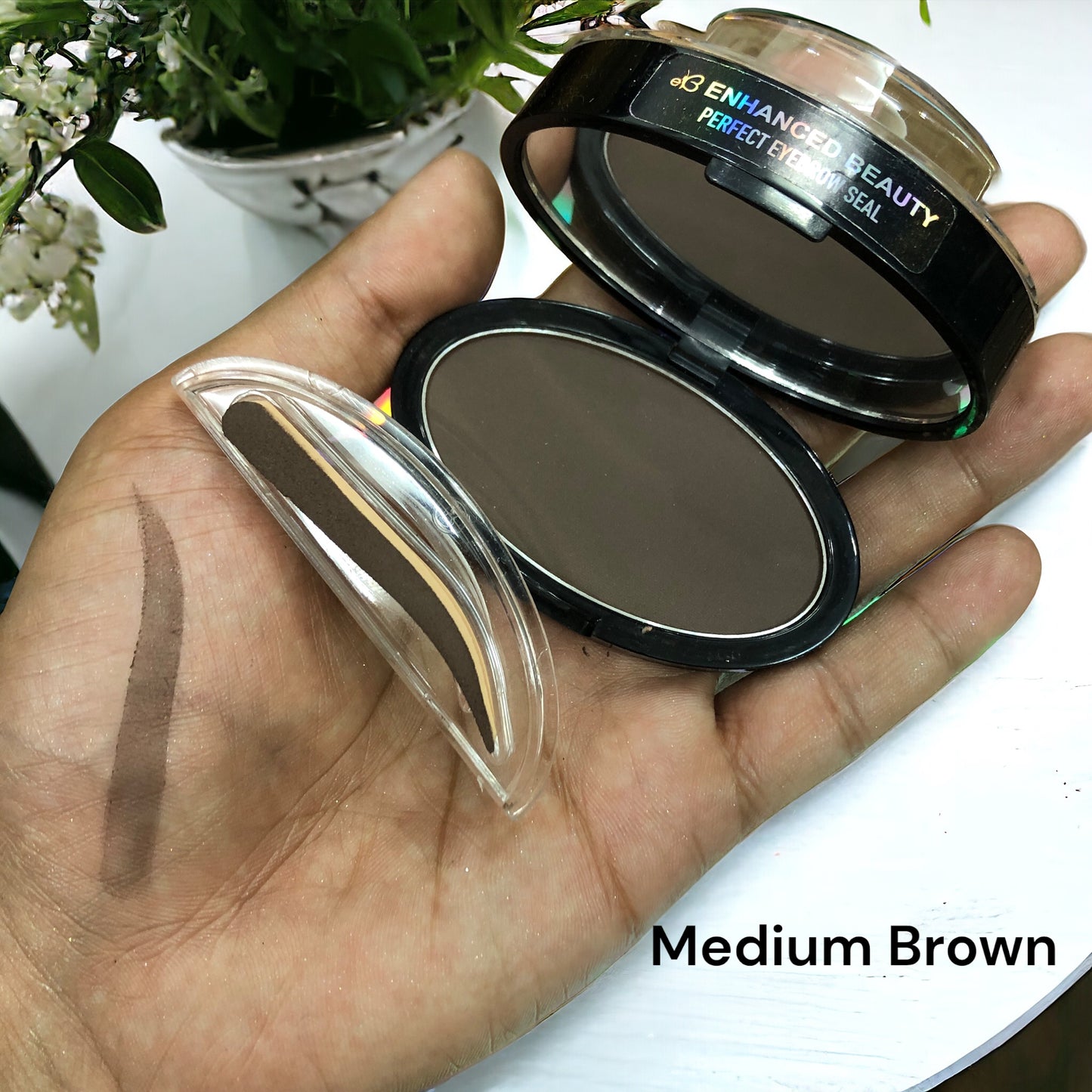 Enhanced beauty eyebrow+contour pressd powder