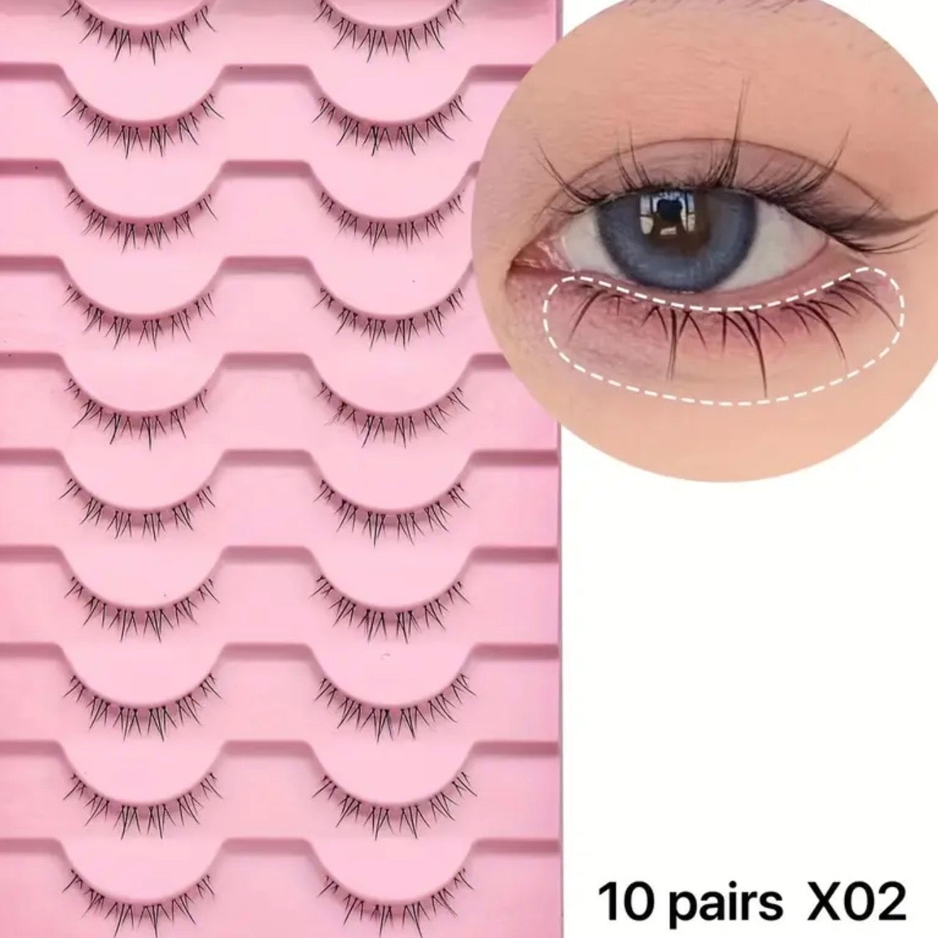 Enhanced Beauty lower Eyelashes reusable 10 pairs pack