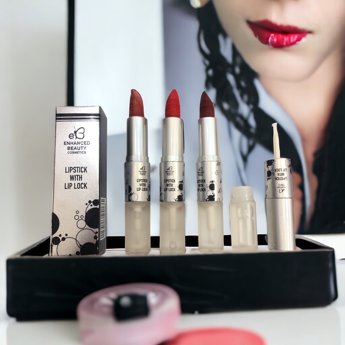 Enhnaced beauty lipsticks with liplock